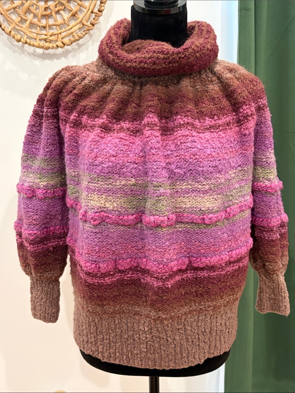Vintage Ombre Turtleneck Sweater